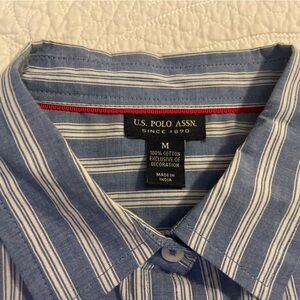 US Polo tie at bottom blouse